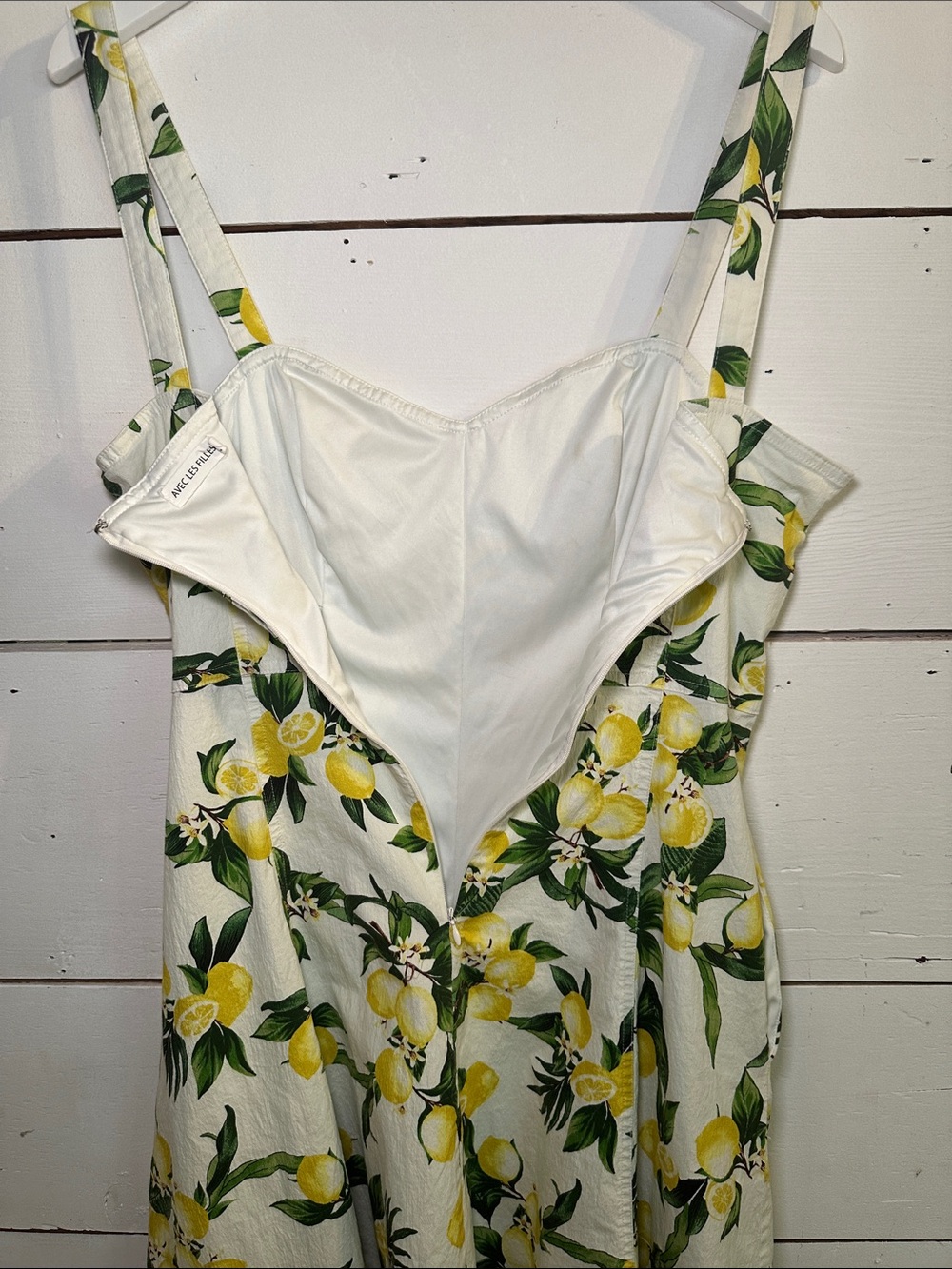Avec Les Filles Lemon Print Midi Dress - Picture 9 of 16